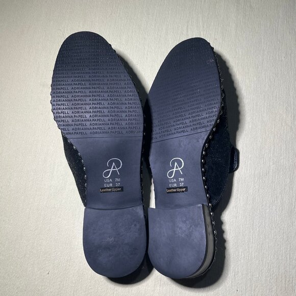 ADRIANNA PAPELL Maura Studded and Embellished Leather Mules in Black Women's 7M - Picture 7 of 8